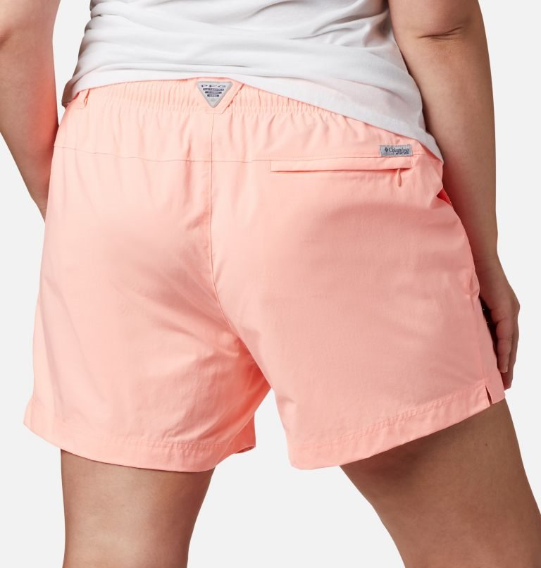Women's Columbia PFG Backcast Water Shorts Coral | Plus Size CA-X48A0